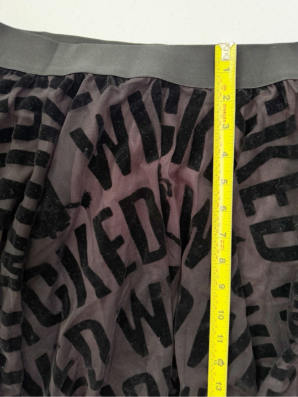 Universal WICKED Black Velvet Burnout Handkerchief Skirt XL - Picture 6 of 8